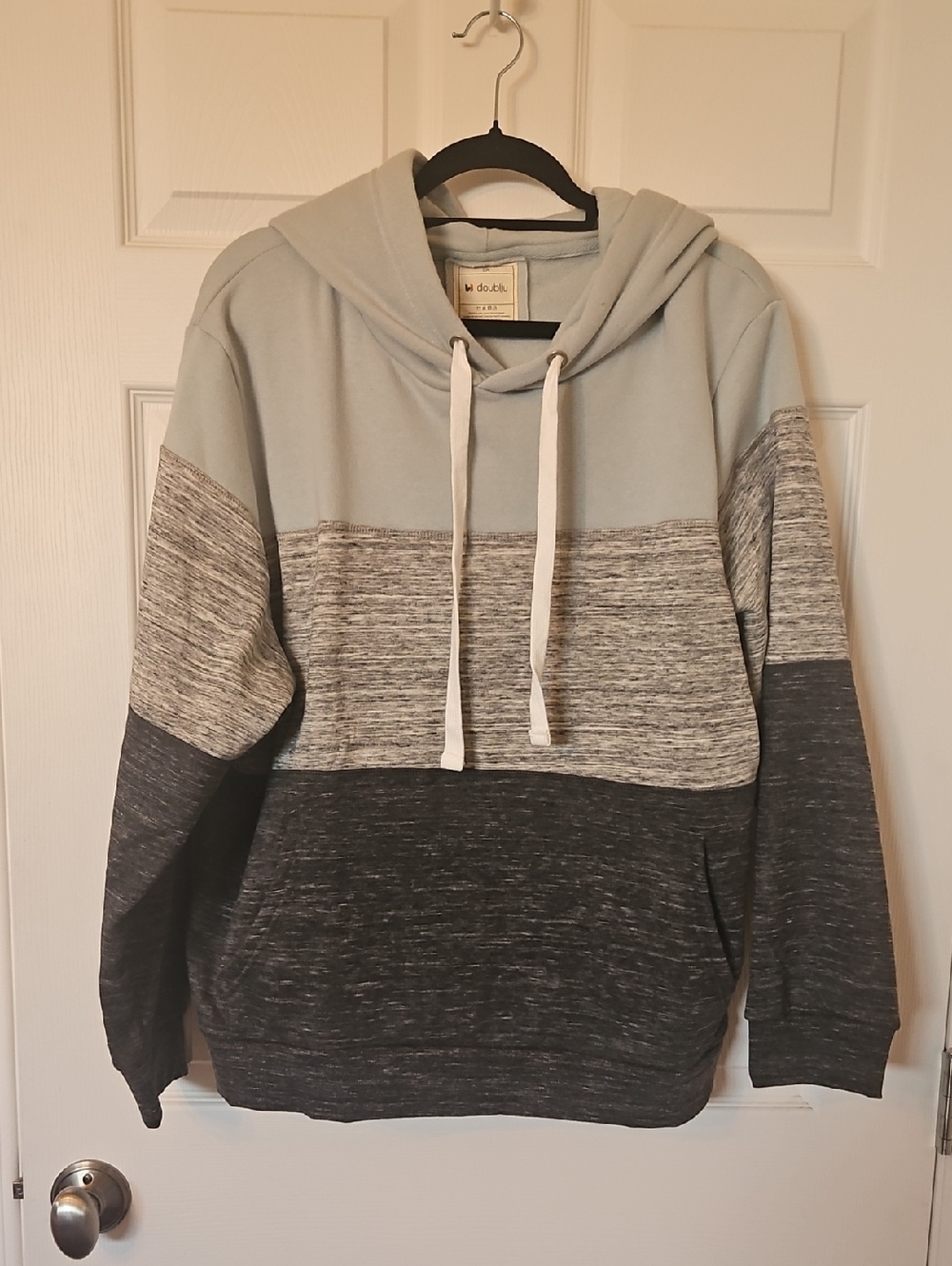 Doublju Light Green Hooded Pullover
